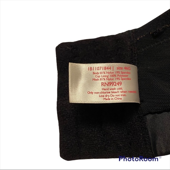 Serenada Bra Size 46G Black Full Coverage Wireless - Picture 8 of 9